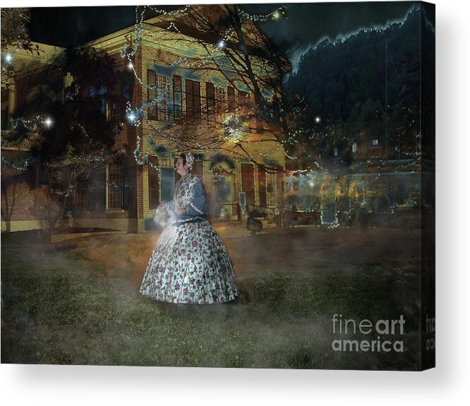 Dahlonega Acrylic Print featuring the photograph A Haunted Story in Dahlonega by Nicole Angell