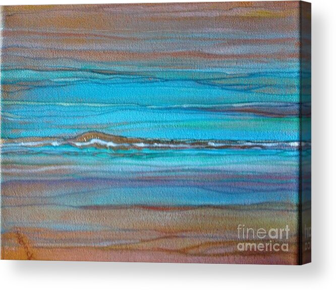 Abstract Acrylic Print featuring the painting A Line Drawn in the Sand by M J Venrick