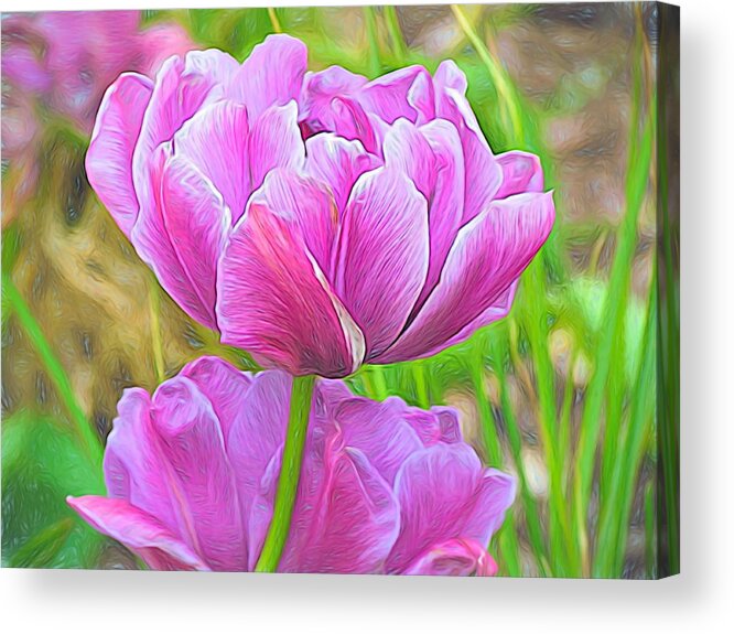 Flower Acrylic Print featuring the painting Above the Rest by Renette Coachman