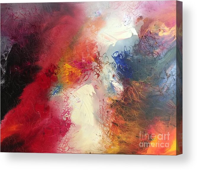 Canvas Acrylic Print featuring the painting Abstract by Carrie Maurer