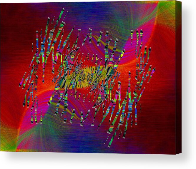 Abstract Acrylic Print featuring the digital art Abstract Cubed 338 by Tim Allen