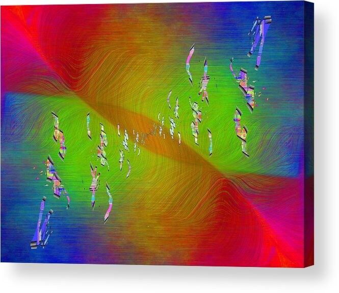 Abstract Acrylic Print featuring the digital art Abstract Cubed 355 by Tim Allen