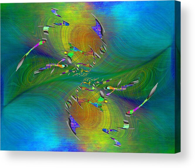 Abstract Acrylic Print featuring the digital art Abstract Cubed 359 by Tim Allen