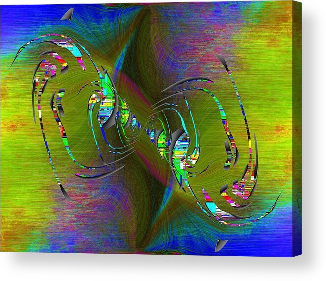 Abstract Acrylic Print featuring the digital art Abstract Cubed 361 by Tim Allen