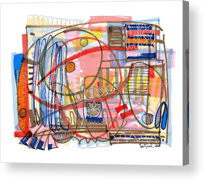 Abstract Acrylic Print featuring the drawing Abstract Drawing Sixty-Eight by Lynne Taetzsch