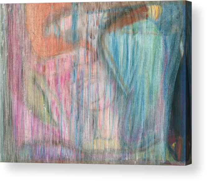 Abstract Acrylic Print featuring the pastel A Concubine by Diane Morrison