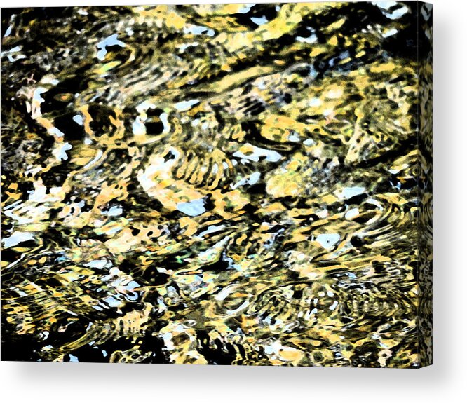 Water Acrylic Print featuring the digital art Abstract Of Merced River by Eric Forster