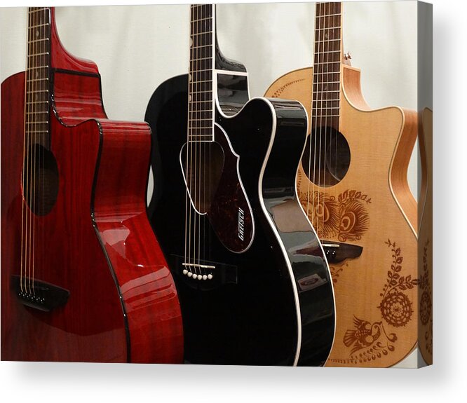 Music Store Acrylic Print featuring the photograph Acoustic Art by David T Wilkinson