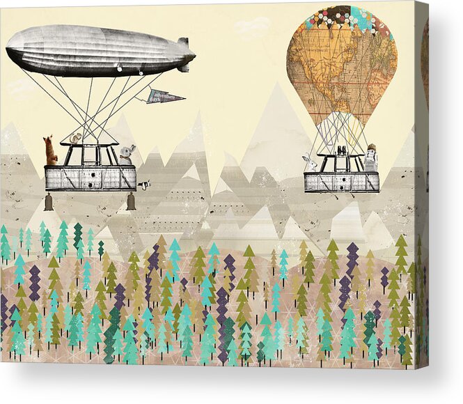 Adventure Days Acrylic Print featuring the painting Adventure Days 3 by Bri Buckley