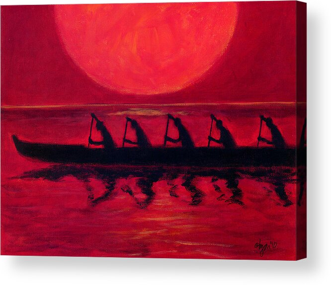 Light Acrylic Print featuring the painting Almost Across the Line by Angela Treat Lyon