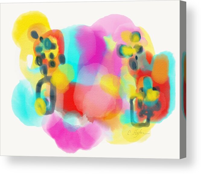 Painting Acrylic Print featuring the painting Amalgam 3 by Cristina Stefan