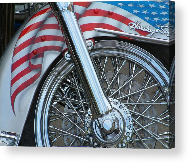 Harley Davidson Acrylic Print featuring the photograph American Heritage by Thomas Pipia