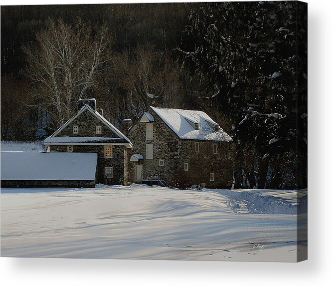 Andrew Acrylic Print featuring the photograph Andrew Wyeth Estate in Winter by Gordon Beck