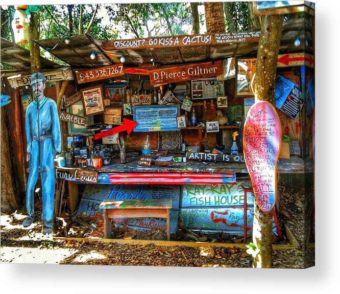 Artist Shop Acrylic Print featuring the photograph Artist Shop in Bluffton, South Carolina by Patricia Greer