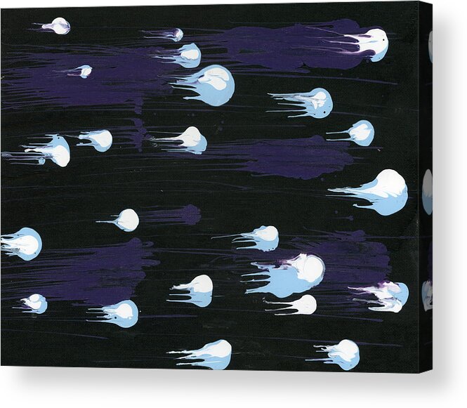 Abstract Acrylic Print featuring the painting As Angels Fall by Matthew Mezo
