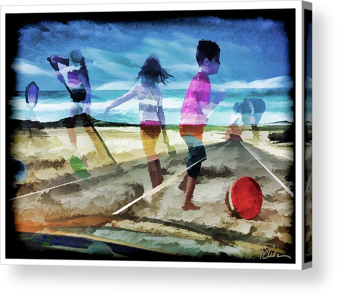 Beach Acrylic Print featuring the photograph At Play by Peggy Dietz