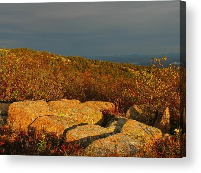 Acadia Np Acrylic Print featuring the photograph Atlantic Ocean Sunrise Light by Juergen Roth