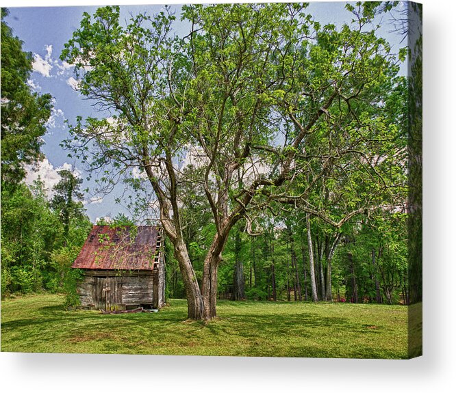 Old Barn Acrylic Print featuring the photograph Aunt Lib's Barn by Mike Covington