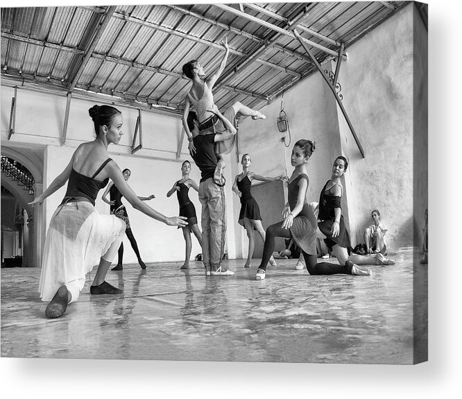 Cuba Acrylic Print featuring the photograph Ballet Practice - Havana by Marla Craven