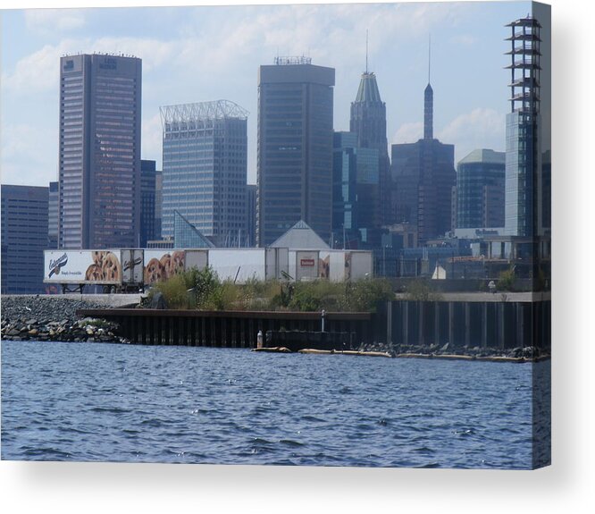 Baltimore Acrylic Print featuring the photograph Baltimore Harbor by James and Vickie Rankin