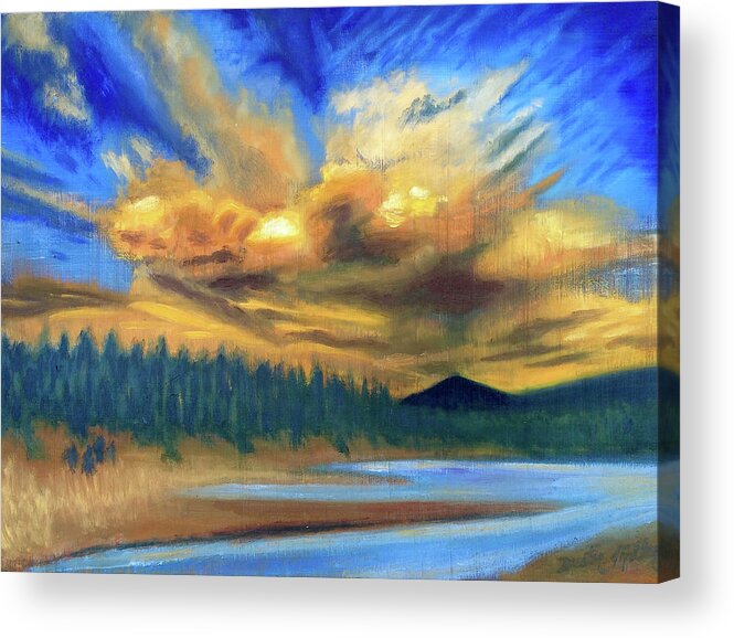 Art Acrylic Print featuring the painting Bear Mountain by Dustin Miller