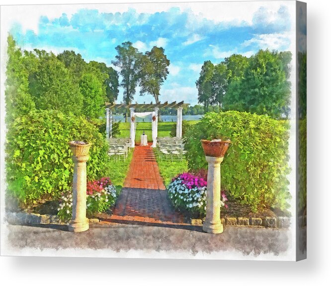 Chuppah Acrylic Print featuring the digital art Before the Ceremony Begins by Digital Photographic Arts