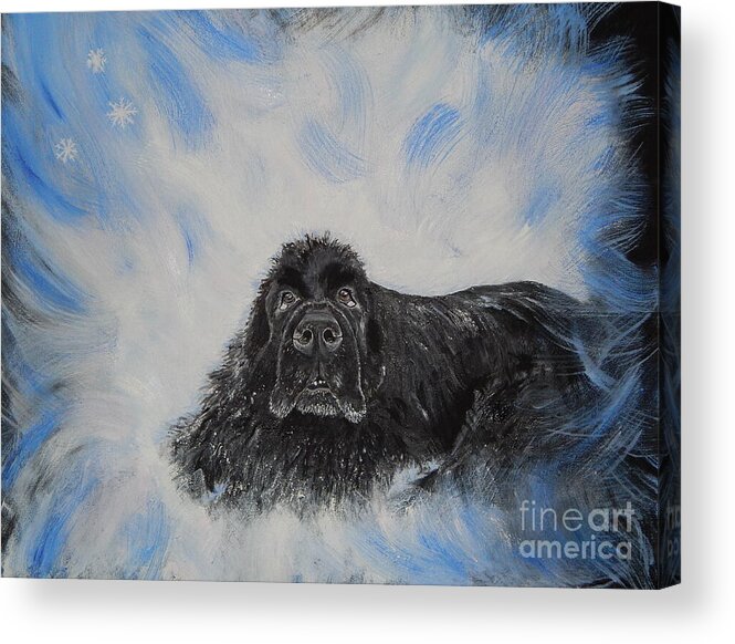 Dog Acrylic Print featuring the painting Bennies Love by Lisa Rose Musselwhite