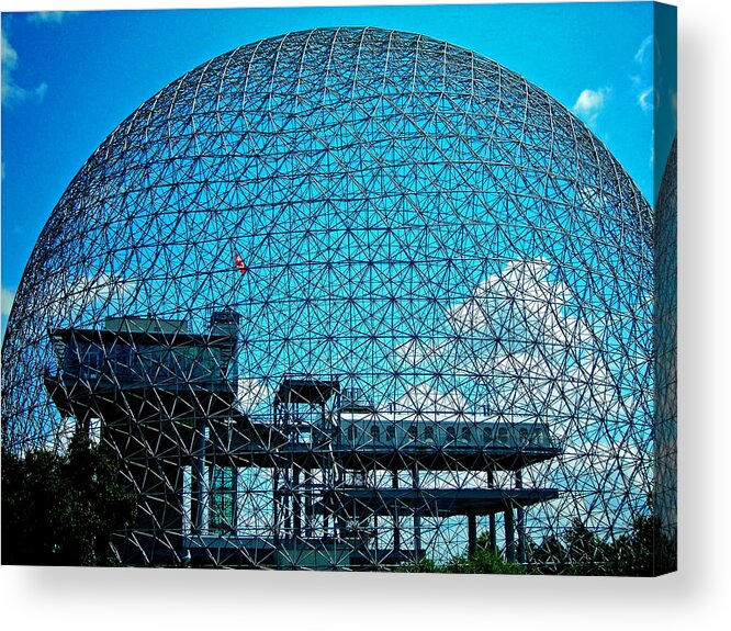 North America Acrylic Print featuring the photograph Biosphere Montreal by Juergen Weiss