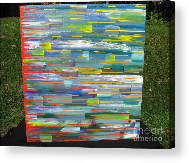 Movement Acrylic Print featuring the painting Blindsided by Jacqueline Athmann