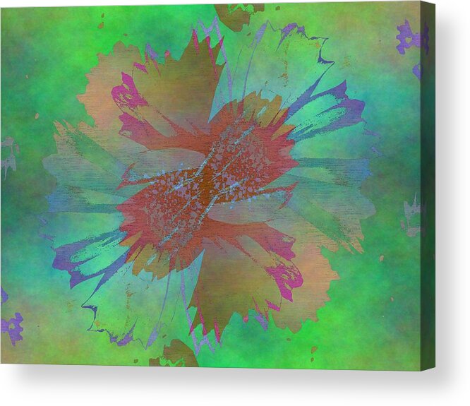 Bloom Acrylic Print featuring the digital art Blooms In The Mist by Tim Allen