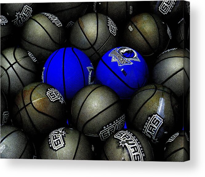 Basketball Acrylic Print featuring the photograph Blue Balls by Edward Smith