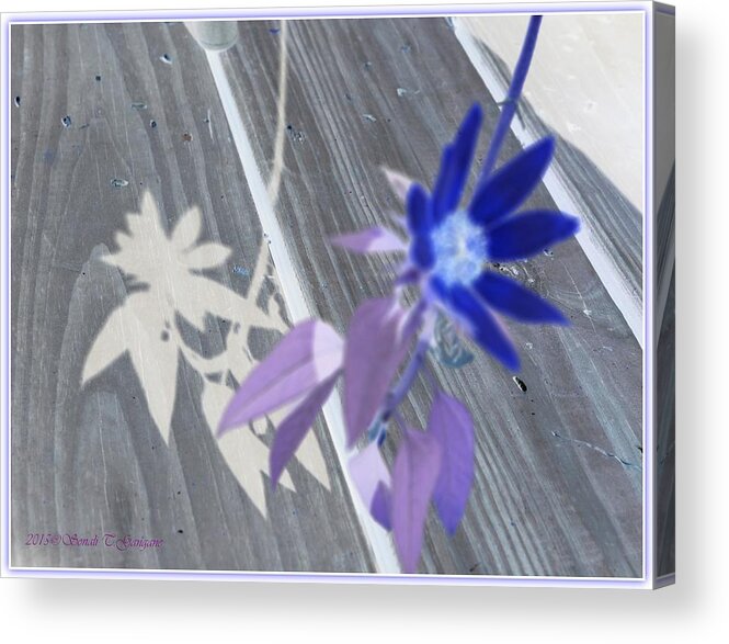 Digital Art Acrylic Print featuring the digital art Blue Flora by Sonali Gangane