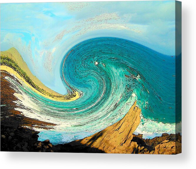 Wave Acrylic Print featuring the photograph Blue Wave by Vijay Sharon Govender