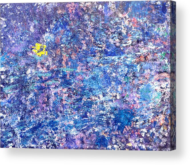 Abstract Acrylic Print featuring the painting Bluebonnets at Wimberley by Julene Franki