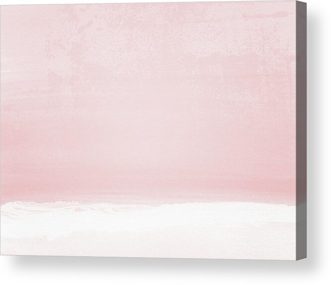 Pink Acrylic Print featuring the painting Blush Sunset- Art by Linda Woods by Linda Woods