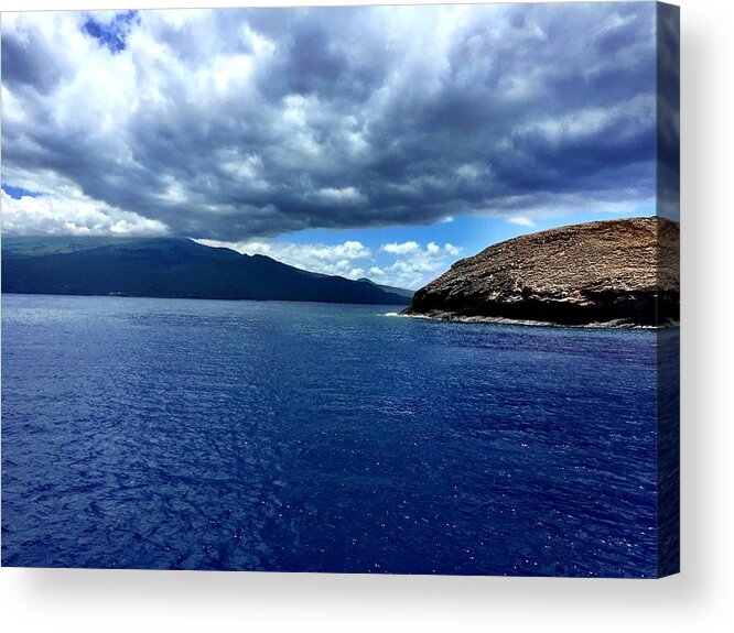 Maui Acrylic Print featuring the photograph Boat View 3 by Michael Albright