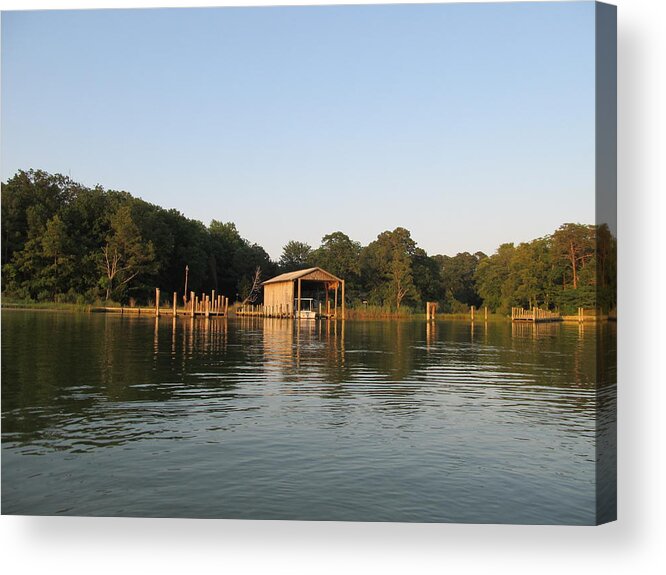 Richmond Acrylic Print featuring the photograph Boathouse Landing by Digital Art Cafe