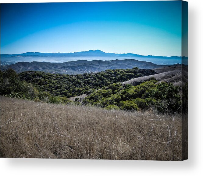 Bommer Canyon Acrylic Print featuring the photograph Bommer Canyon Ridge View by Pamela Newcomb