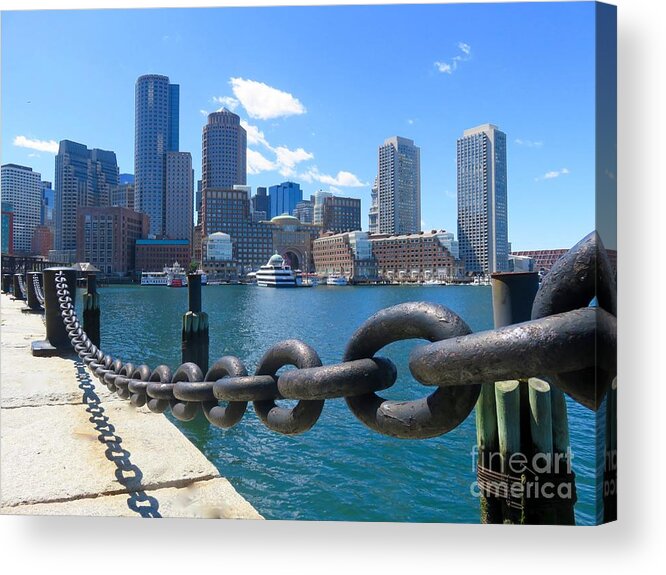 Boston Acrylic Print featuring the photograph Boston Waterfront Cityscape by Beth Myer Photography