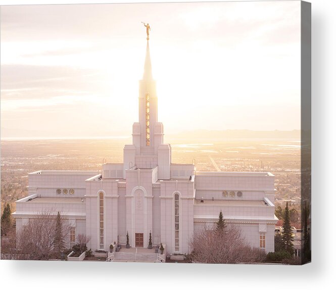 Bountiful Temple Acrylic Print featuring the photograph Bountiful Golden Glow by Emily Dickey