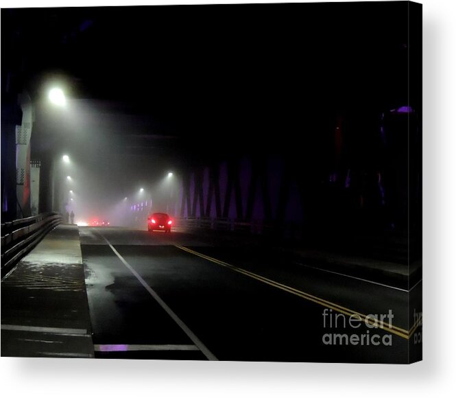  Night Acrylic Print featuring the photograph Bridge Crossing by Marcia Lee Jones