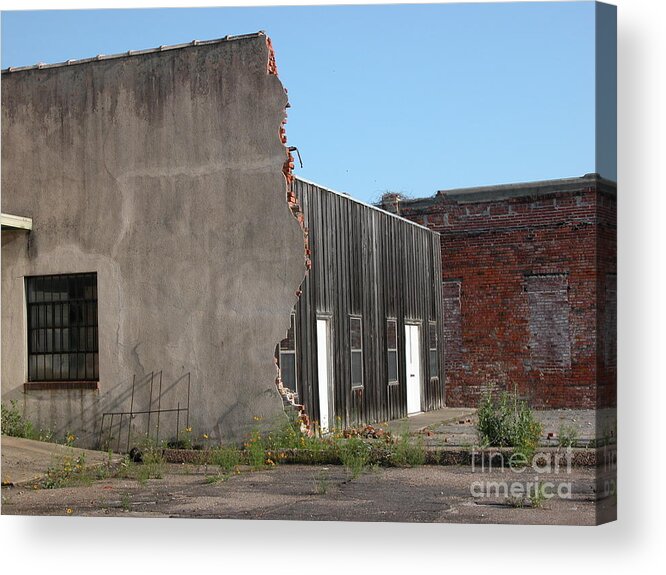 Clarksdale Acrylic Print featuring the photograph Broken wall by Jim Goodman