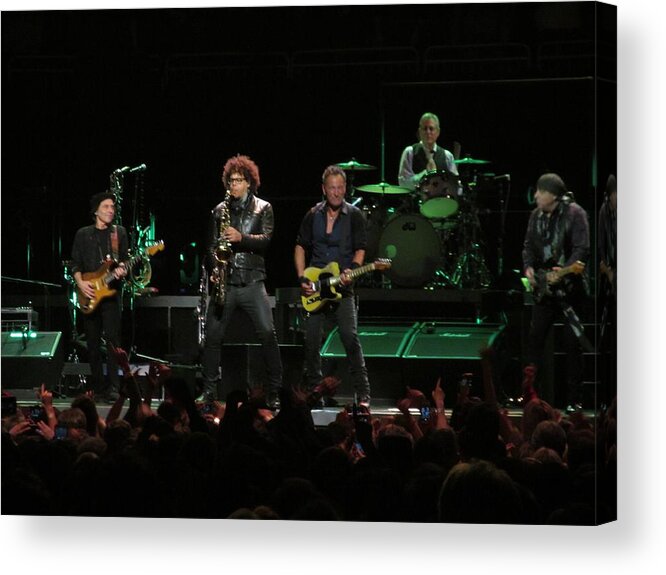 Bruce Springsteen Acrylic Print featuring the photograph Bruce Springsteen and the E Street Band by Melinda Saminski