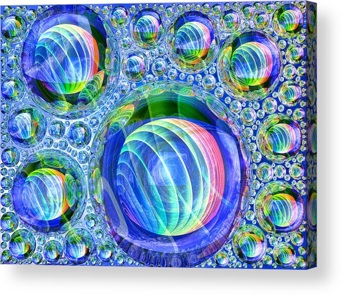 Bubble Acrylic Print featuring the digital art Bubbly by Andreas Thust