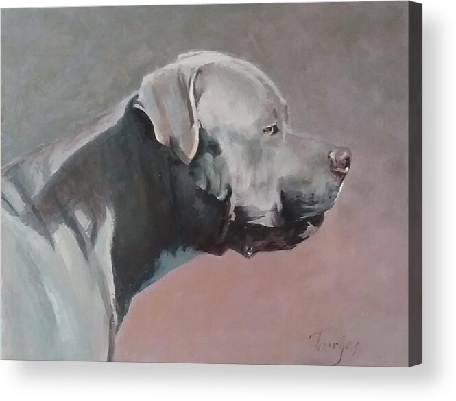 Pets Acrylic Print featuring the painting Burt by James H Toenjes