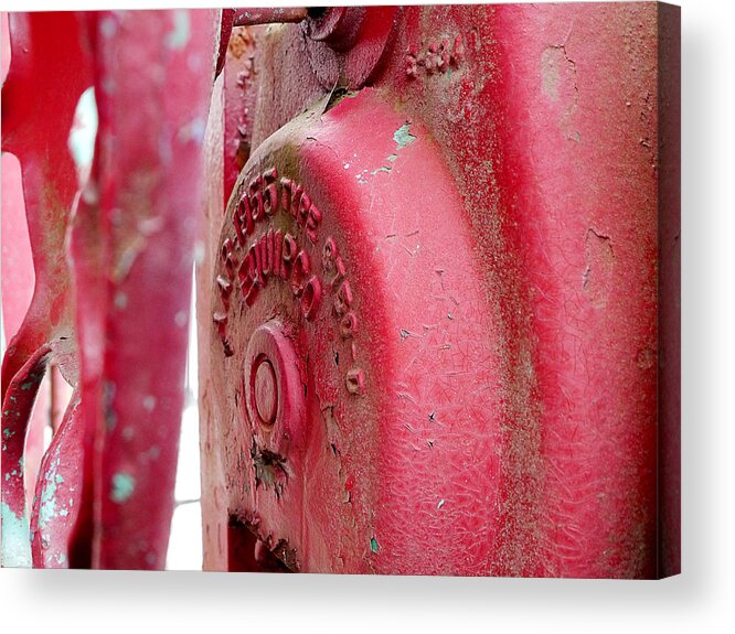 Richard Reeve Acrylic Print featuring the photograph Caboose Brake by Richard Reeve