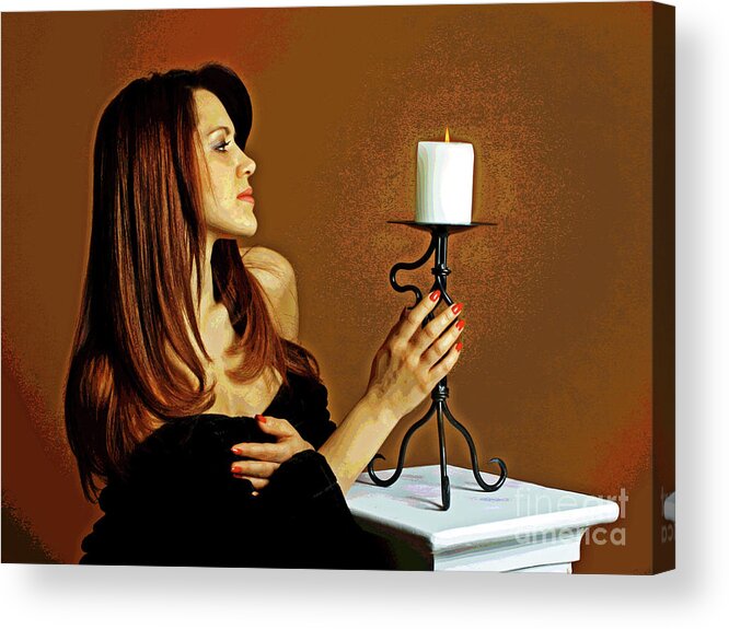 Larry Acrylic Print featuring the photograph Candle Lights by Larry Oskin