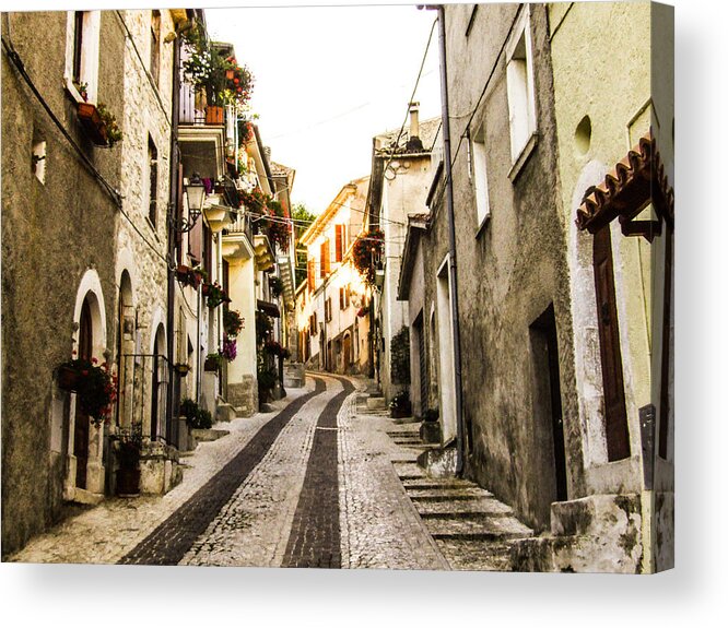 Caramanico Terme Acrylic Print featuring the photograph Street by Lara Spinazzola