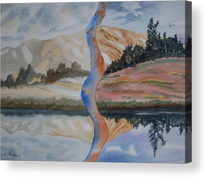 Mountains Acrylic Print featuring the painting Cataract Vision by Warren Thompson