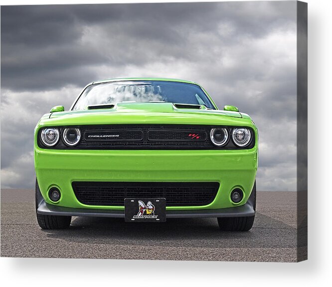Dodge Acrylic Print featuring the photograph Challenger Scat Pack by Gill Billington
